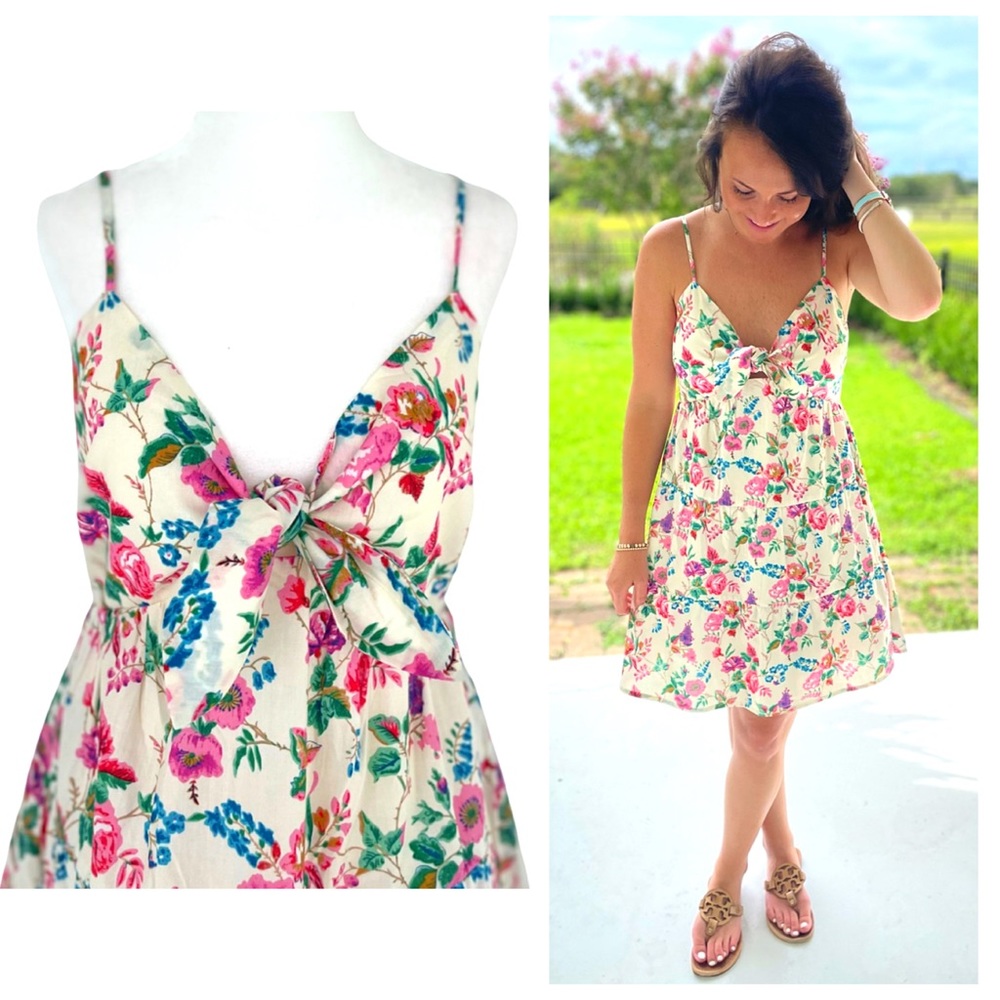 White Floral Dress NWT